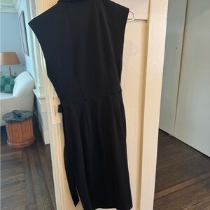 Calvin Klein Black Sleeveless Sheath Dress Mock Neck